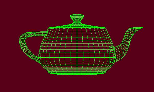 Drahtmodell einer Teekanne
